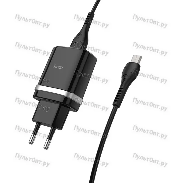 СЗУ Hoco C12Q Smart QC3.0 charger set (Micro) (черный)