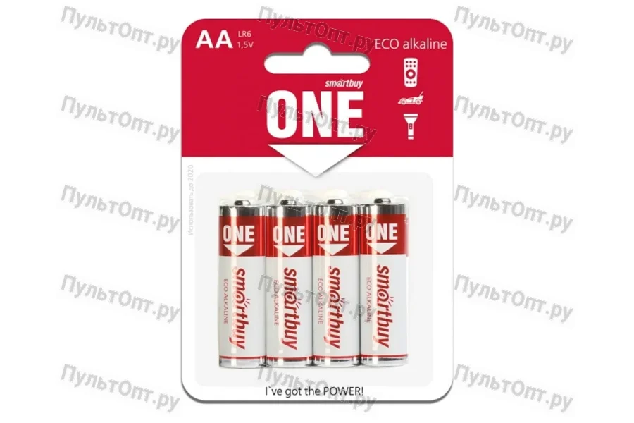Эл. пит. AA alkaline BL04 Smartbuy ONE (48)