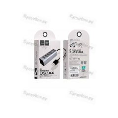 USB-Хаб Hoco HB1 4USB USB (m) серый (1/12/120)