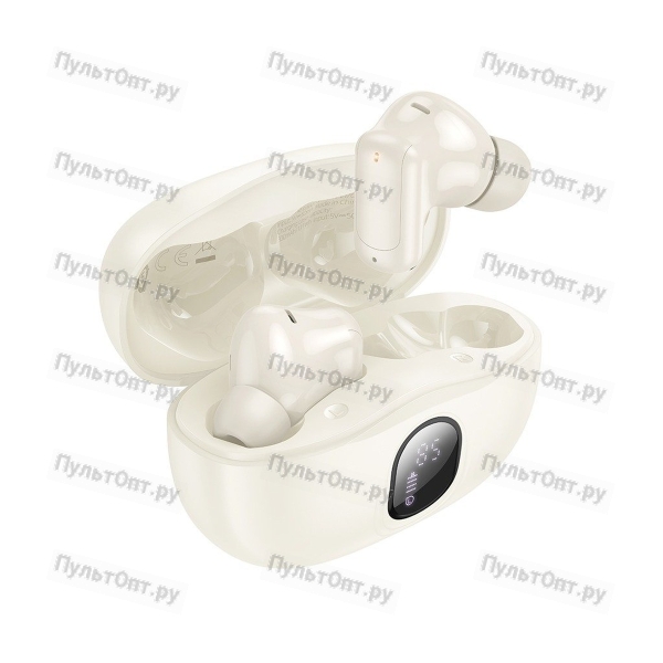 Наушники внутриканальные Borofone FQ4 Lighten ANC, пластик, микрофон, bluetooth 5.4, цвет: белый (1/