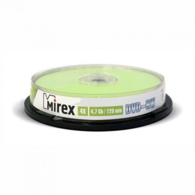 Диск Mirex DVD+RW 4,7 Гб 4X Cake box 10 (10/300)