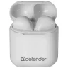 Гарнитура беспроводная Defender Twins 637 белый,TWS, Bluetooth