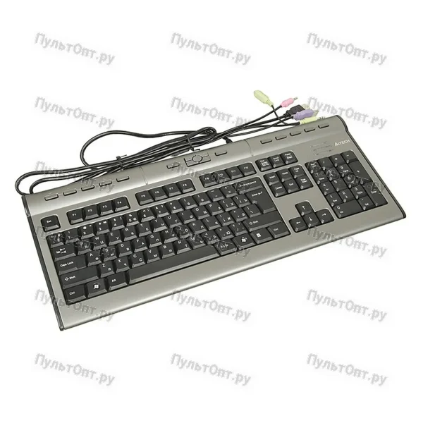 Клавиатура A4 KLS-7MUU серебристый/черный USB slim Multimedia