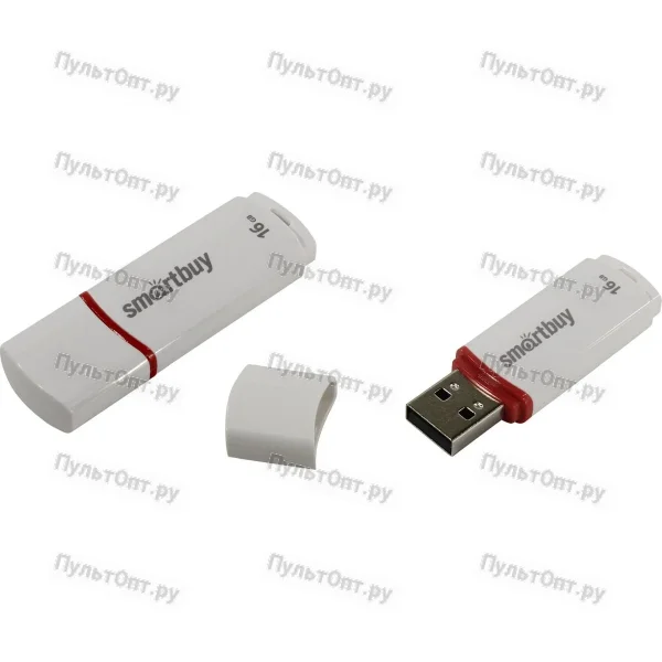 USB 16GB Smartbuy Crown белый COMPACT