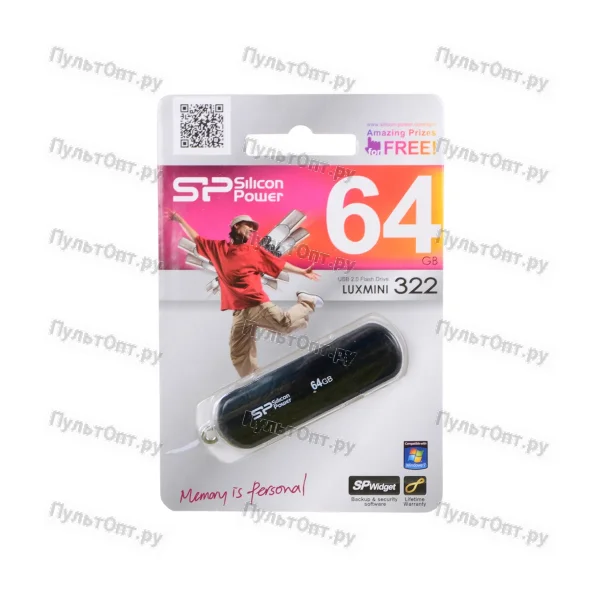 USB 64GB Silicon Power LuxMini 322 черный