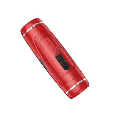 Портативная колонка Borofone BR7 bluetooth 5.0 фонарик microSD с микрофоном красный (1/40)