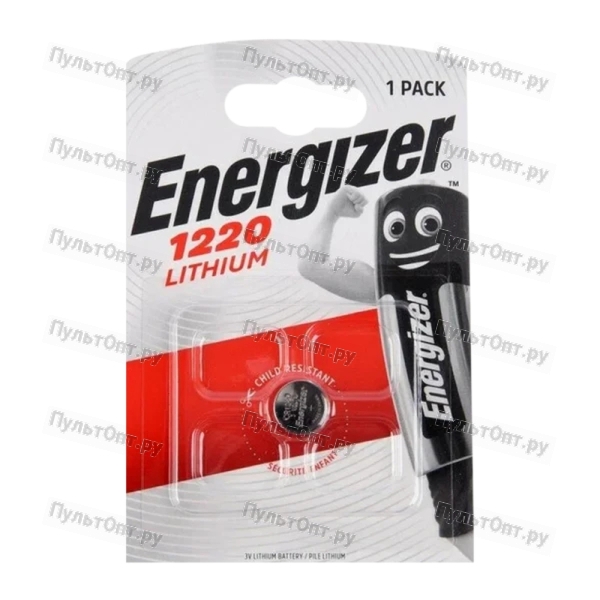Батарейка Energizer CR1220 BL1 Lithium 3V (1/10/140)
