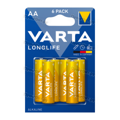 Батарейка Varta LONGLIFE LR6 AA BL6 Alkaline 1.5V (4106) (6/60/300)