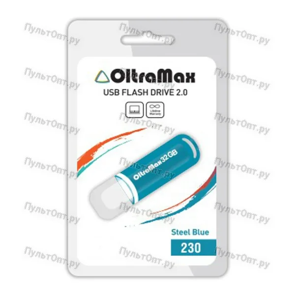 USB 16GB OltraMax 230 стальной синий