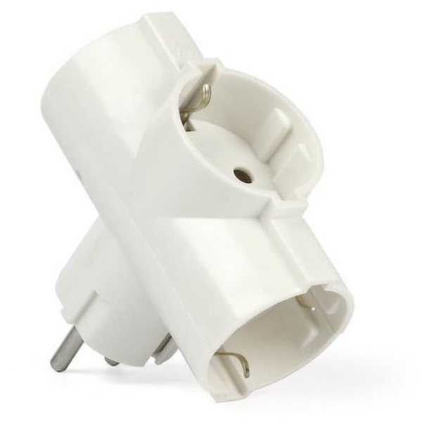 Разветвитель 3 гнезда с заземлением круглый 16А 250B (SBE-16-A03-3z)