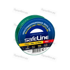 Изолента Safeline 19мм*25м ПВХ зеленый (10/160)