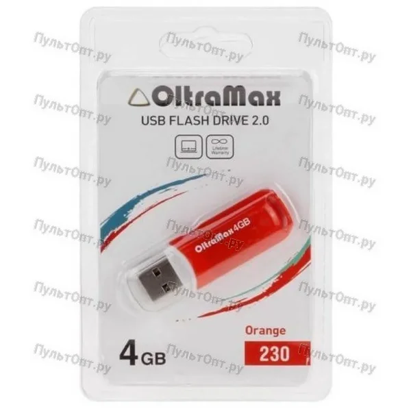 USB 4GB OltraMax 230 оранжевый