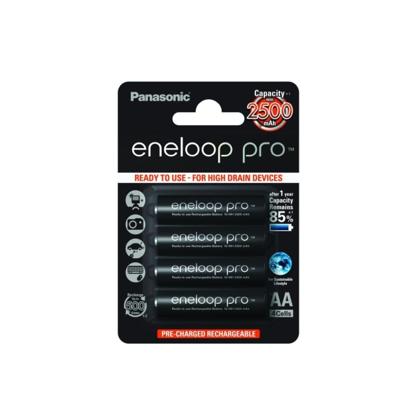 Аккумулятор AA BL4 Panasonic eneloop pro BK-3HCDE/4BE 2500mAh (40)