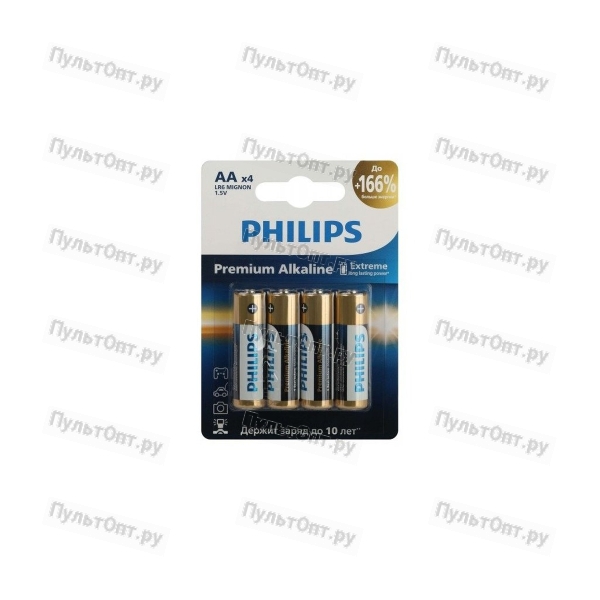 Эл. пит. Philips Premium LR6 4BL (4/48/144/17280)