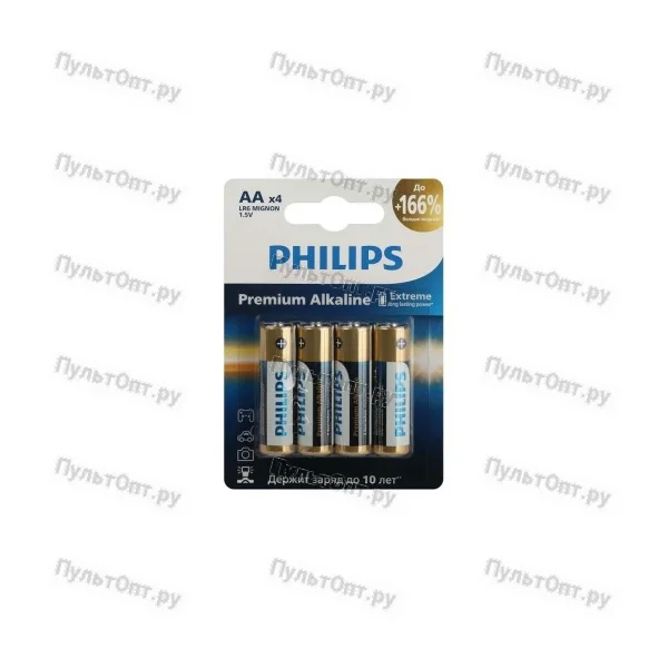 Эл. пит. Philips Premium LR6 4BL (4/48/144/17280)