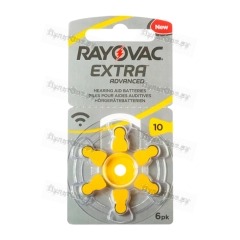 Батарейка Rayovac Extra ZA10 BL6 Zinc Air 1.45V (6/60/600)