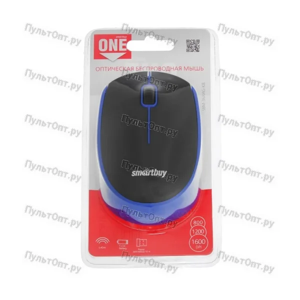 Мышь беспроводная Smartbuy 368AG ONE классическая USB черный синий
