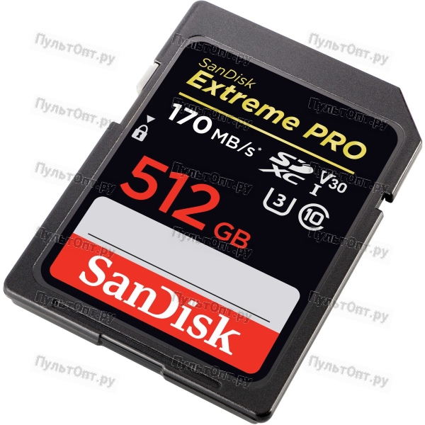 SDXC 512GB SanDisk Class 10 Extreme Pro V30 UHS-I U3 (170 Mb/s)