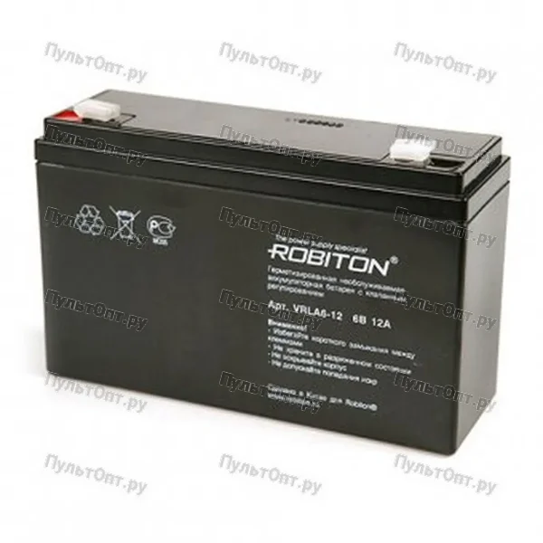 Аккумулятор VRLA Robiton 6V 12 Ah (1/10)