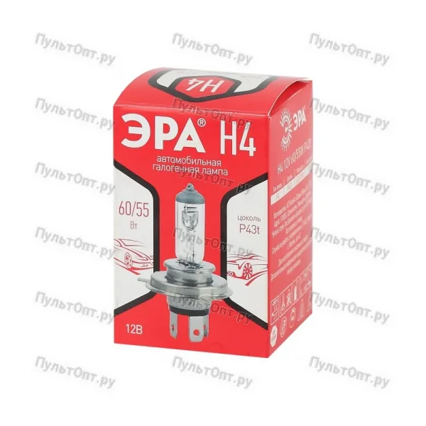 Автолампа Эра Н4 12V 55W P43t BL