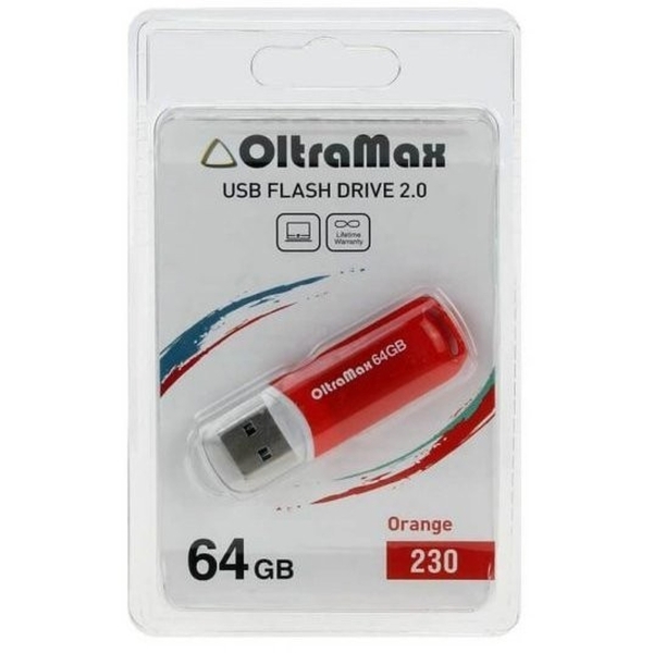 USB 64GB OltraMax 230 оранжевый