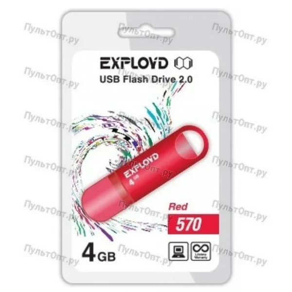 USB 4GB Exployd 570 красный