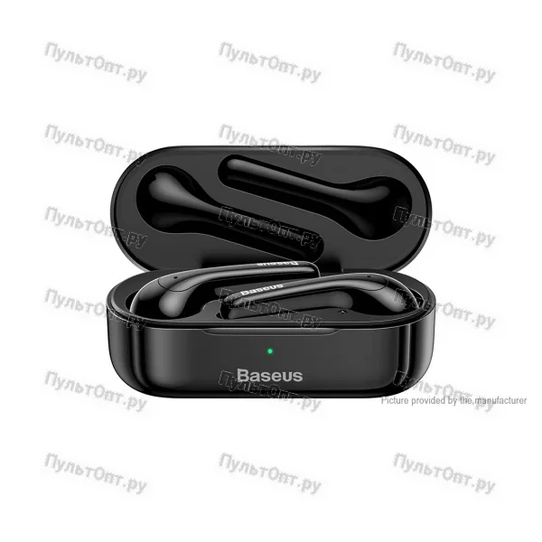 Наушники внутриканальные Baseus W07, Encok, bluetooth, чёрный
