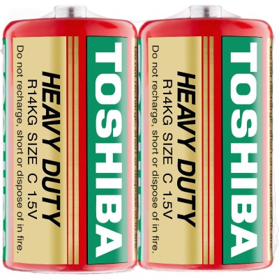 Батарейка Toshiba R14 C Shrink 2 Heavy Duty 1.5V (2/24/480)