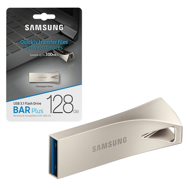 USB 3.1 128GB Samsung Bar Plus серебро