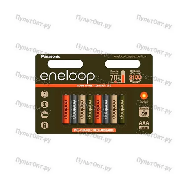 Аккумулятор AAA NI-MH BL8 Panasonic eneloop 750 mAh (80)