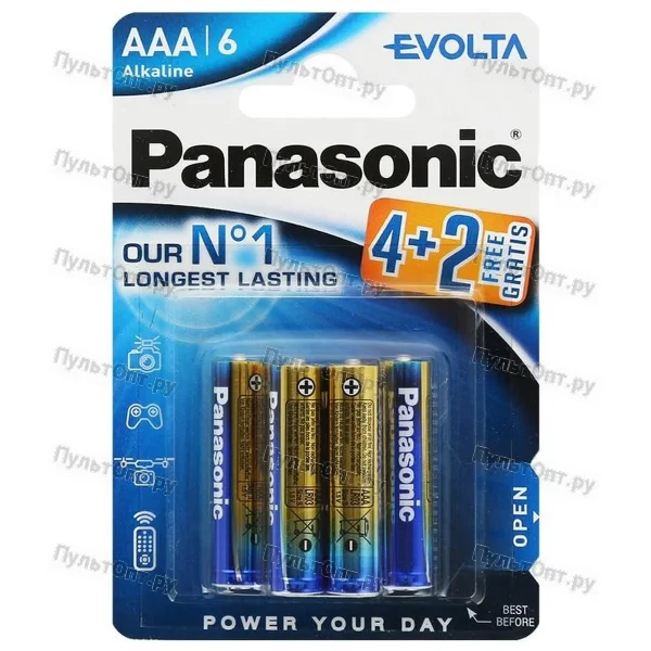 Эл. пит. AAA alkaline BL06 Panasonic EVOLTA (72)