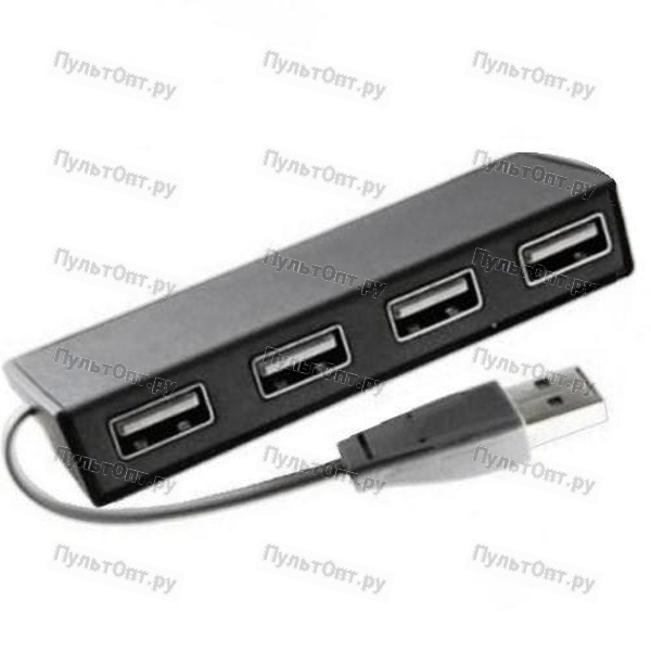 USB-HUB Ritmix CR-2406, черный, USB 2.0, 4 порта (1/80)