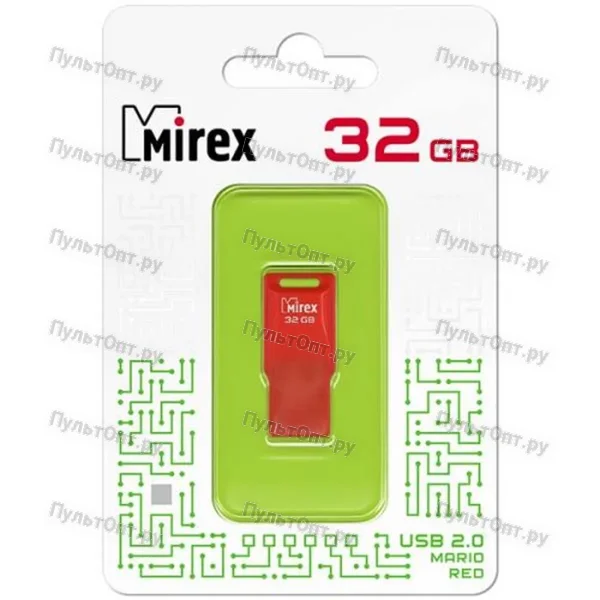USB 32GB Mirex MARIO красный (ecopack)