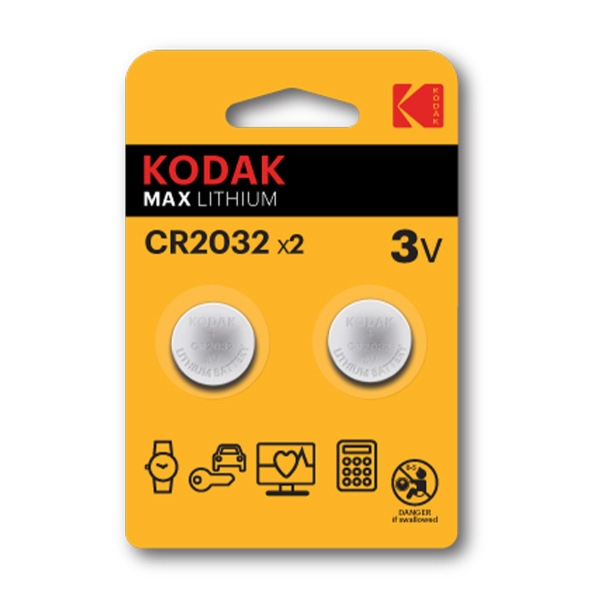 Эл. пит. CR2032 BL2 Kodak Max (2/60)