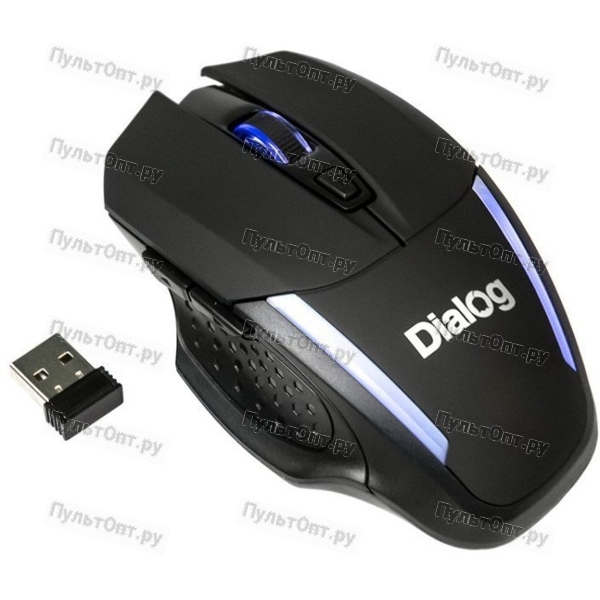 Мышь Dialog Katana MROK-10U, черная, USB, беспроводная, RF 2.4G, 5 кн, + колесо прокрутки