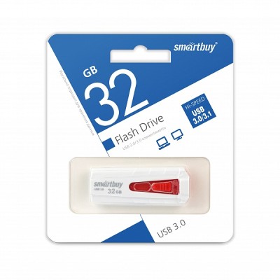USB 3.0 32GB Smart Buy Iron белый/красный