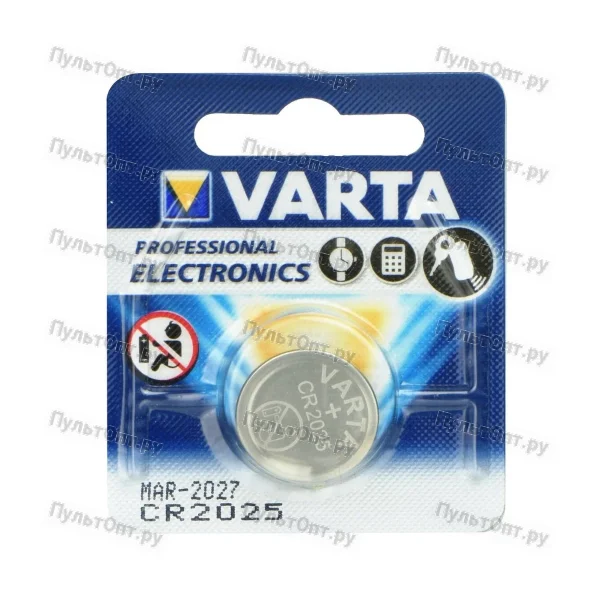 Эл. пит. CR2025 BL1 Varta Electronics (6025) (1/10)