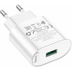Сетевое З/У Hoco C109A 1USB 18W QC3.0 белый (1/36/216)