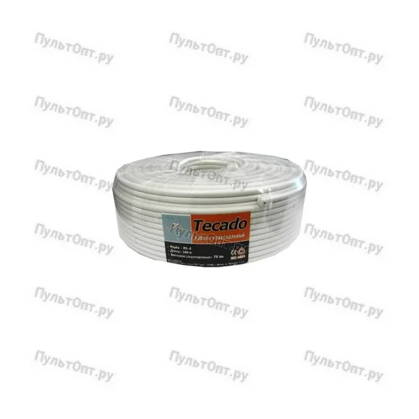 Коаксиальный кабель TECADO RG-6 омедн. белый 75 Ом 100 м (6)