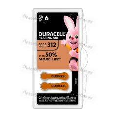 Батарейка Duracell ACTIVAIR ZA312 BL6 Zinc Air 1.45V (6/60/600)