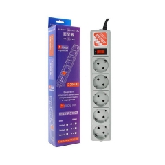 Сетевой фильтр 3м 5гн зем Power Cube серый