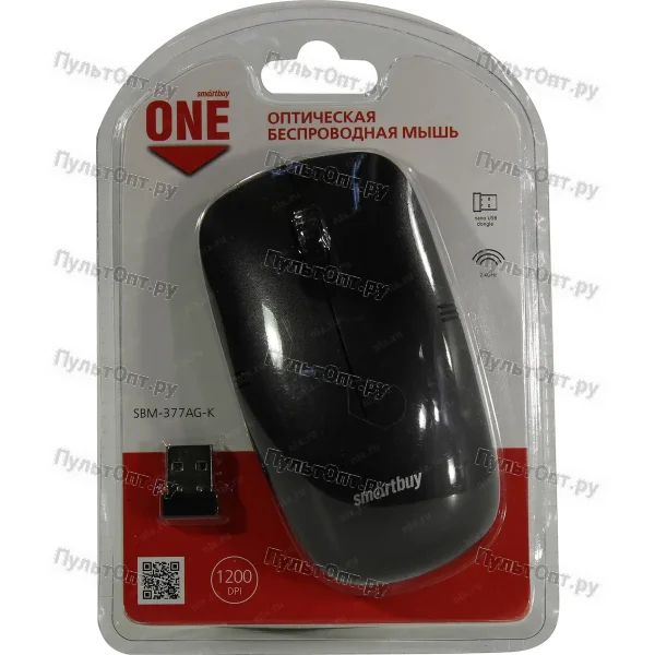 Мышь беспроводная Smartbuy ONE 377 черная (SBM-377AG-K)