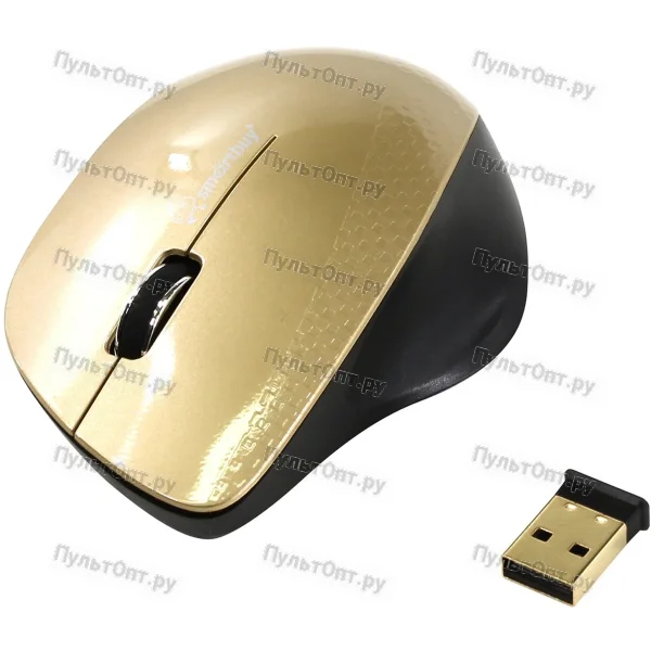 Мышь беспроводная Smartbuy 309AG классическая USB золотой черный