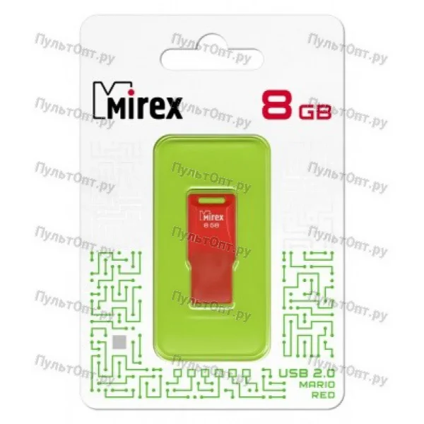 USB 8GB Mirex MARIO красный (ecopack)