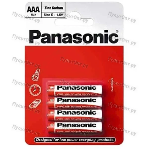 Эл. пит. AAA сол. BL04 Panasonic Zinc Carbon (48)