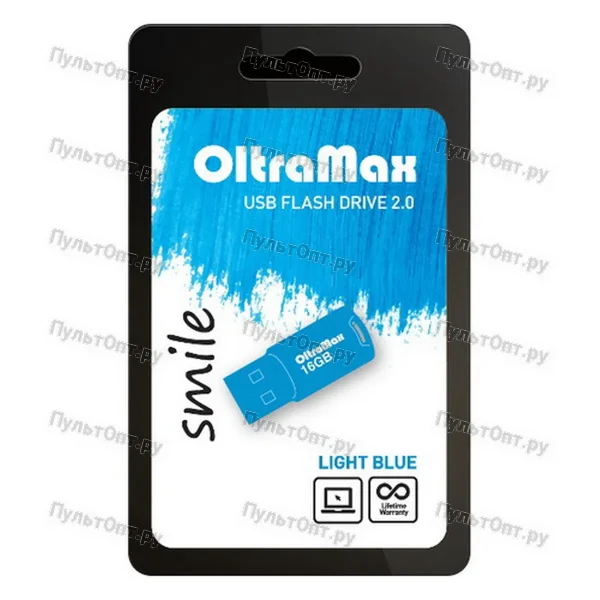 USB 16GB OltraMax Smile голубой