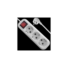 Удлинитель KRONUS 3 гнезда 5 метров 16А/3,5кВт с заземлением ПВС 3х1,0 (1/40)