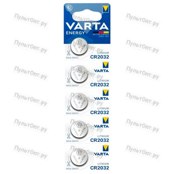 Батарейка Varta ENERGY CR2032 BL5 Lithium 3V (6032) (5/100/500)