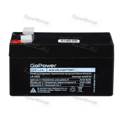 Аккумулятор свинцово-кислотный GoPower LA-1212 12V 1.2Ah T1/ F1 (1/20)