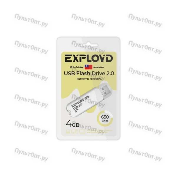 USB 4GB Exployd 650 белый